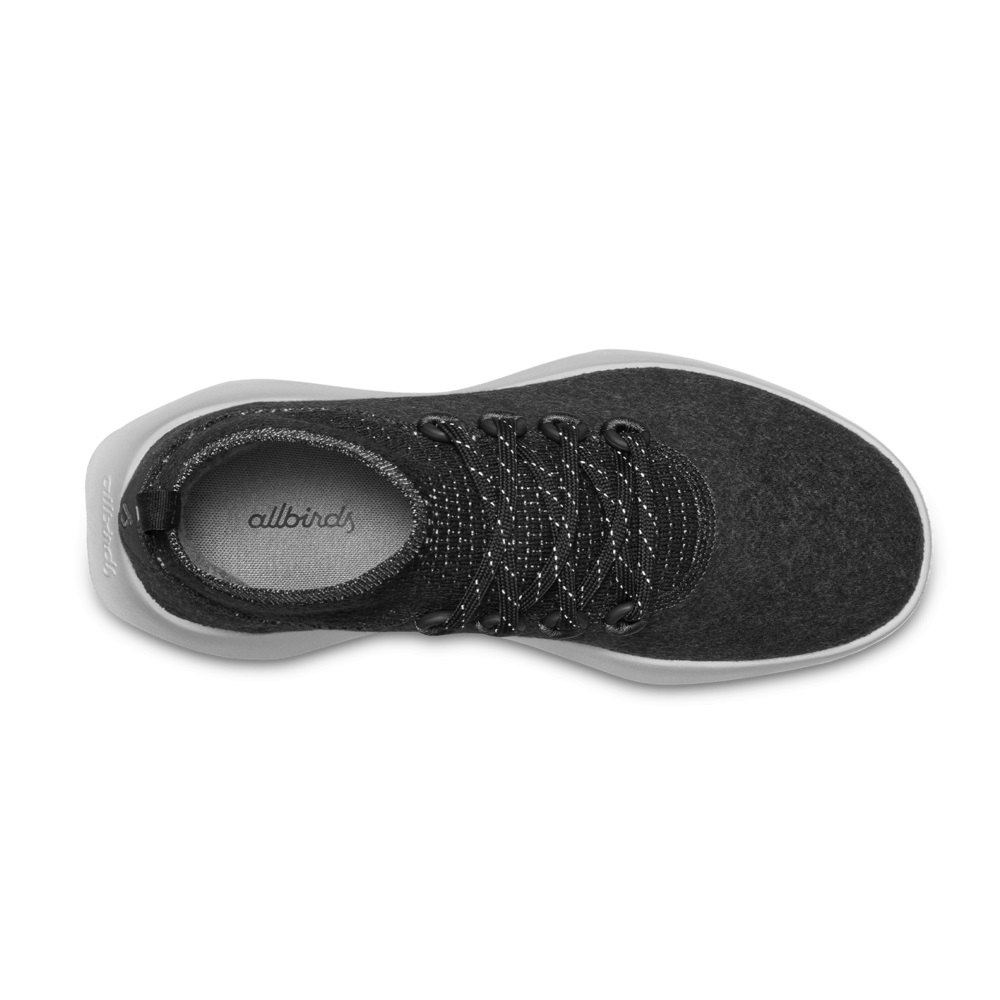 Allbirds Women\'s Running Shoes Black - Wool Dasher Mizzles Mid - 25109MXGJ